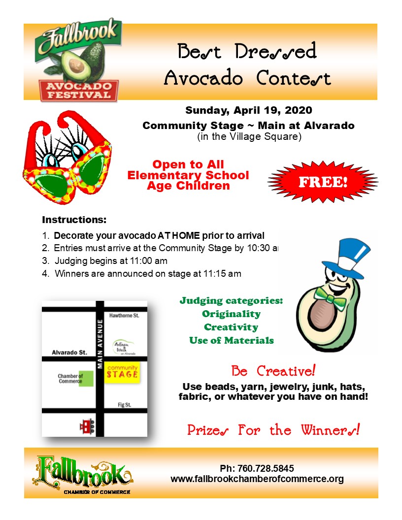 Contests - Fallbrook Chamber of Commerce - BestDressedAvo_Contest_Flyer