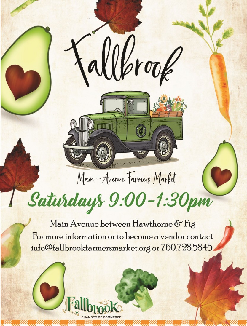 Fallbrook Main Avenue Farmer's Market - Events - Fallbrook Chamber of Commerce - Fallbrook_Farmer's_Market_ad_quarter_page