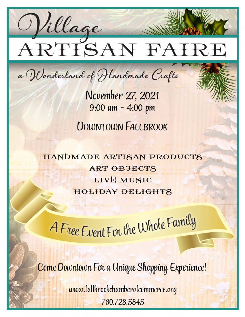 Christmas in the Village - Fallbrook Chamber of Commerce - VAF_flyer_2021