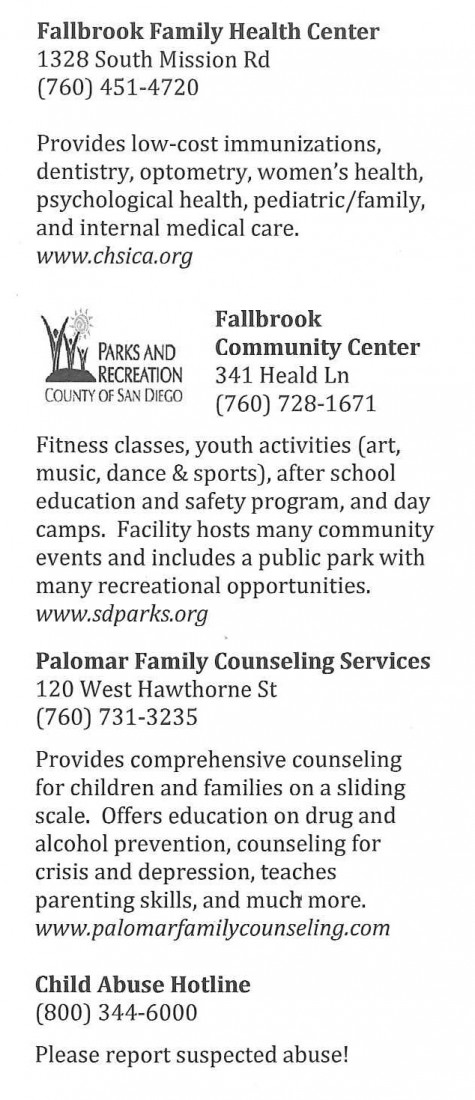 Children and Teens - Fallbrook Chamber of Commerce - Child-Teen_Resources_Col1