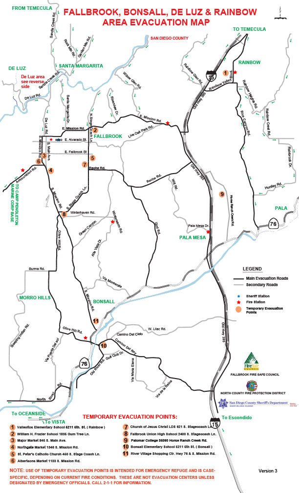 Wildland Fires - Fallbrook Chamber of Commerce - FbkEvacuation_Map-1