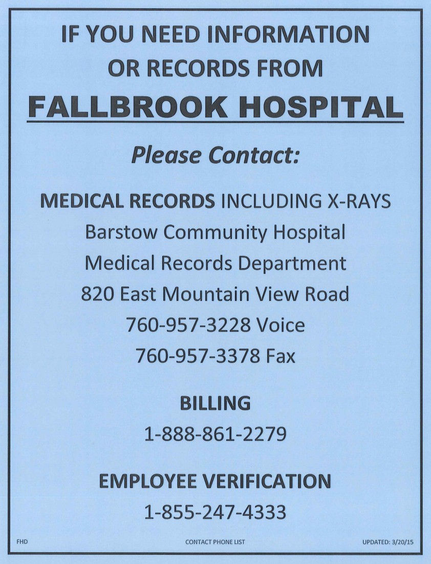 Fallbrook Health Care - Fallbrook Chamber of Commerce - HospitalInfo11-15