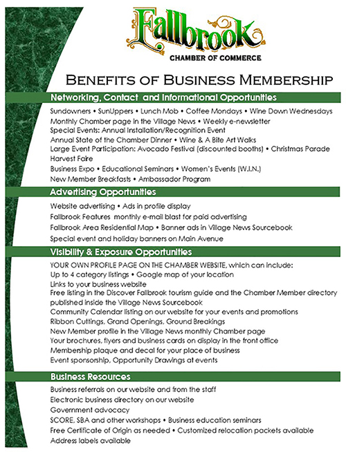 Member Benefits - Fallbrook Chamber of Commerce - MemBenef_pg1